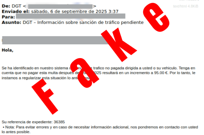 La DGT no envía Multas por Mail BULO